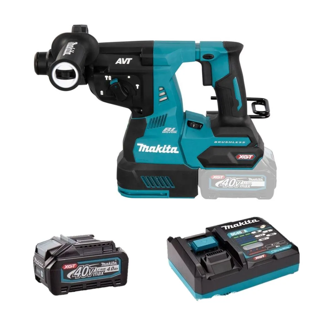 Аккумуляторный перфоратор XGT Makita HR003GZ + батарея BL4040 + зарядка DC40RA