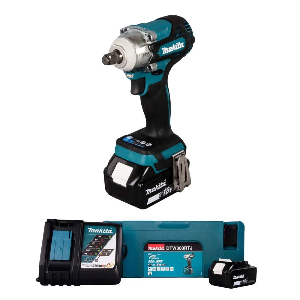 Аккумуляторный ударный гайковёрт Makita DTW300RTJ