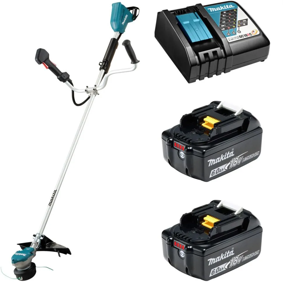 Аккумуляторный триммер Makita DUR368AZ + батарея BL1860B 2шт + зарядка DC18RC
