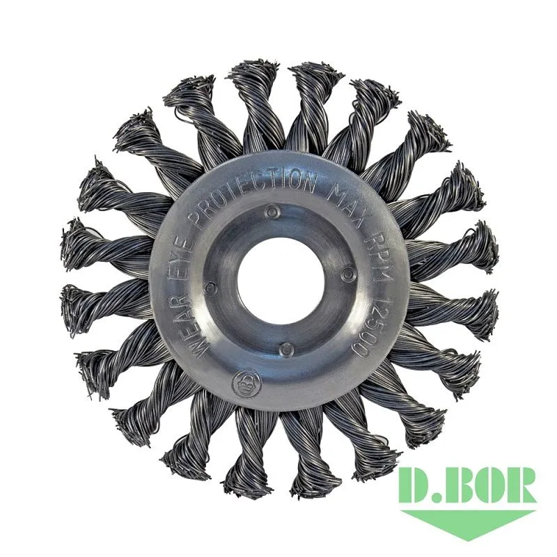 Щётка дисковая жгутовая, METAL Standard, 150x22,2 - ST0.50 - RPM 9000 D.BOR D22-MS-150-222-050