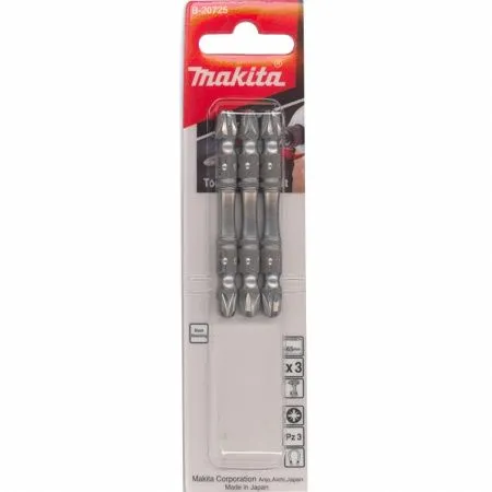 Насадка двусторонняя Silver Torsion, PZ3, 65 мм, E-form (MZ), 3 шт Makita B-20725