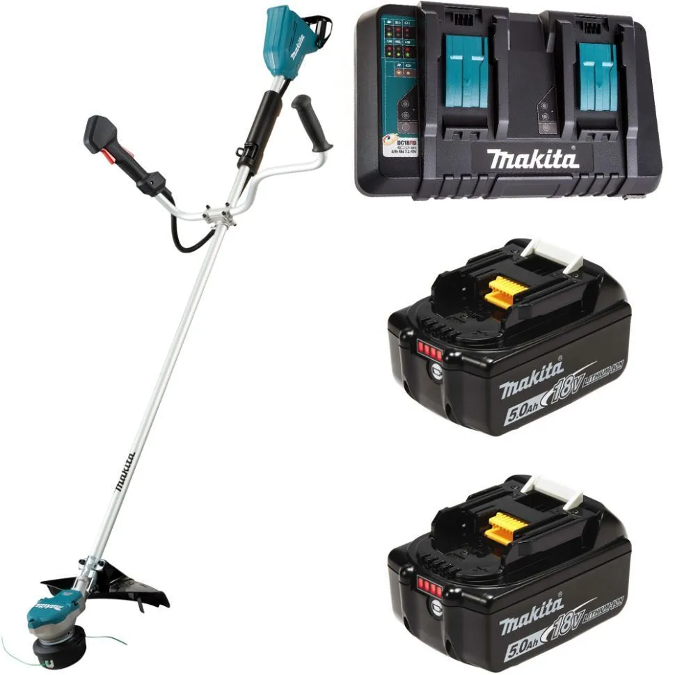 Аккумуляторный триммер Makita DUR368AZ + батарея BL1850B 2шт + зарядка DC18RD