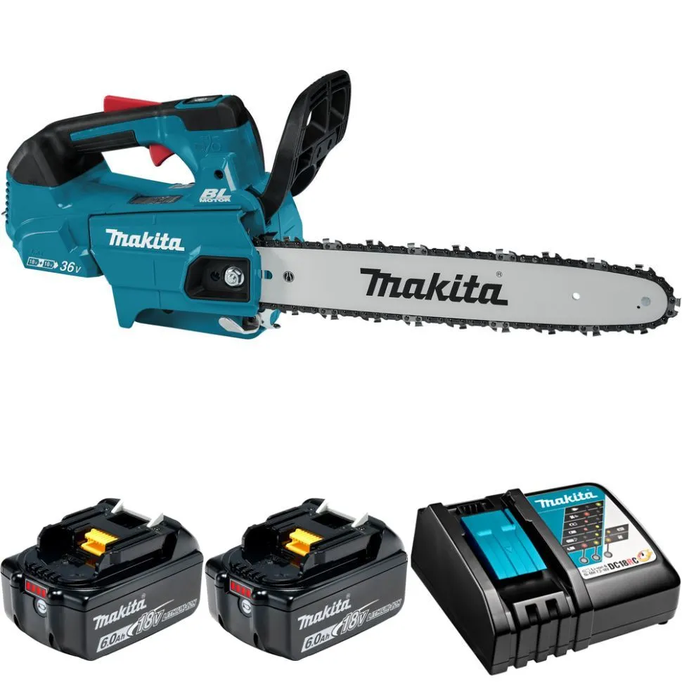 Аккумуляторная цепная пила Makita DUC356Z + батарея BL1860B 2шт + зарядка DC18RC