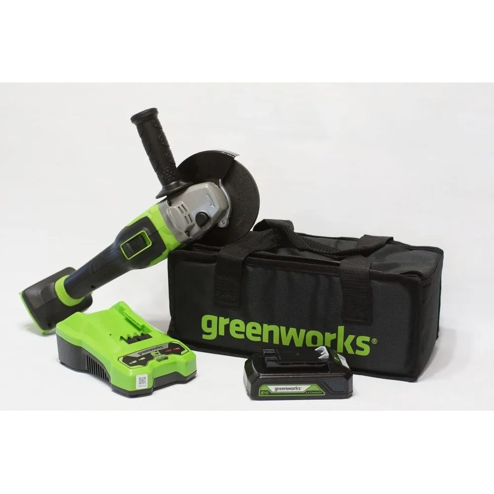 Аккумуляторная угловая шлифмашина Greenworks GD24AGK4 (3200207UB)