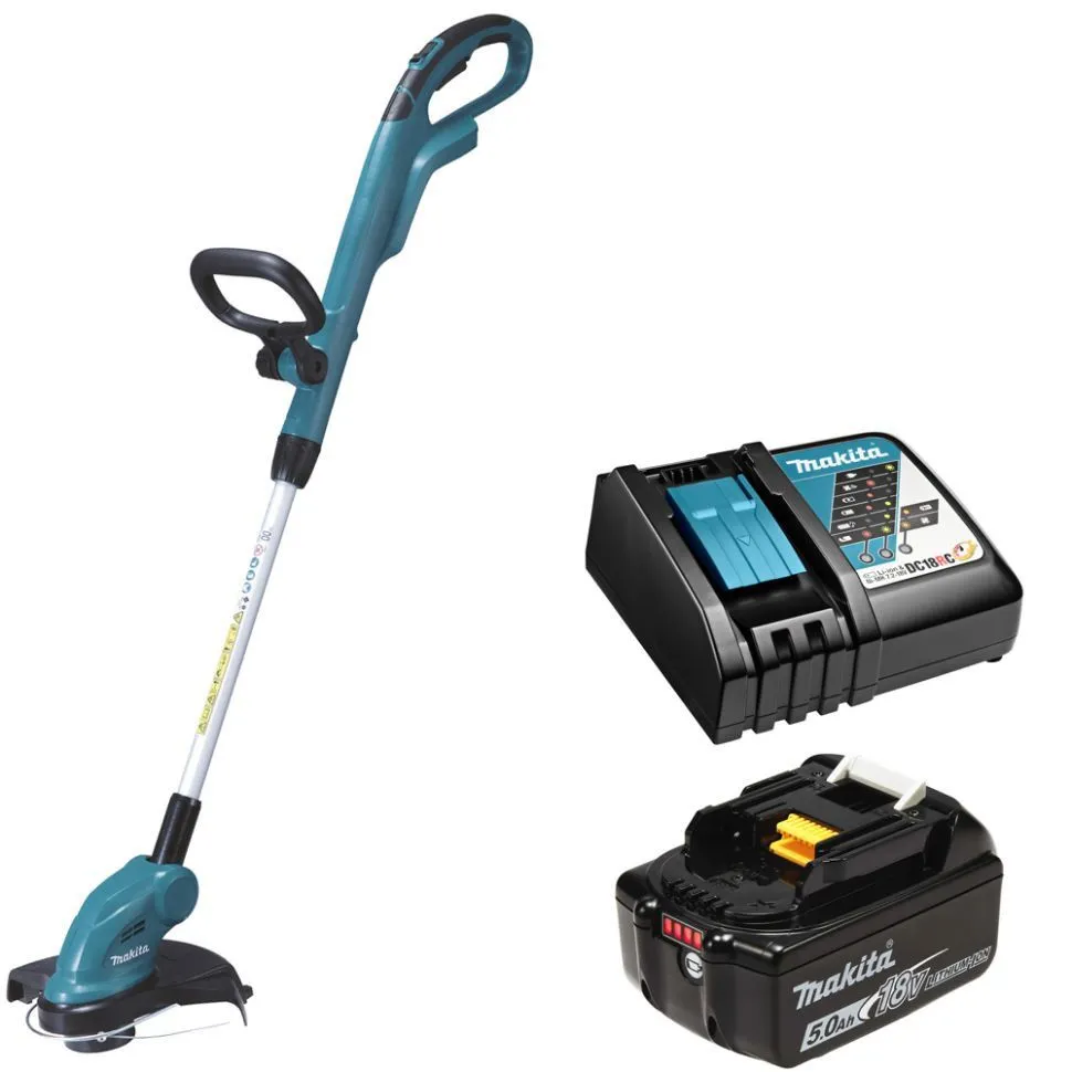 Аккумуляторный триммер Makita DUR181Z + батарея BL1850B + зарядка DC18RC