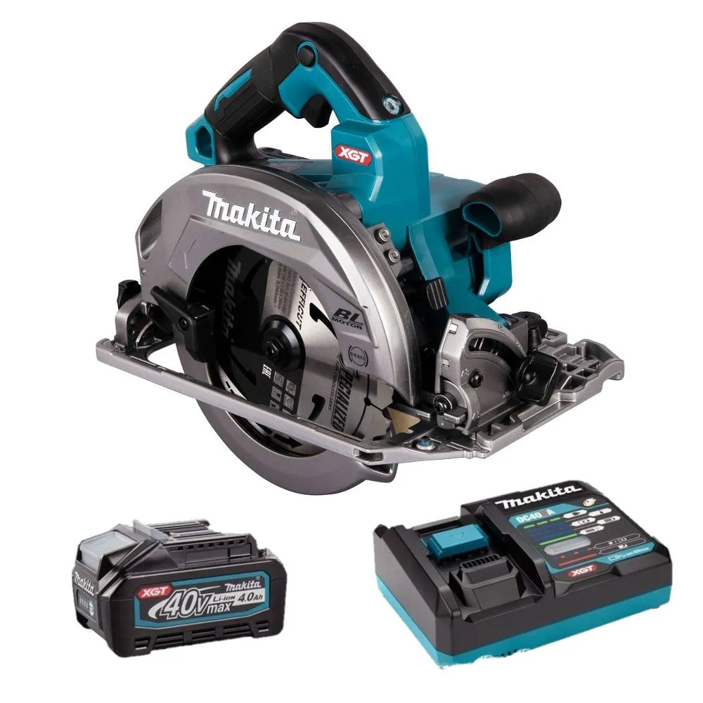 Аккумуляторная дисковая пила XGT Makita HS004GZ + аккумулятор 2,5 Ач (BL4025) и быстрое зарядное устройство (DC40RA) в подарок
