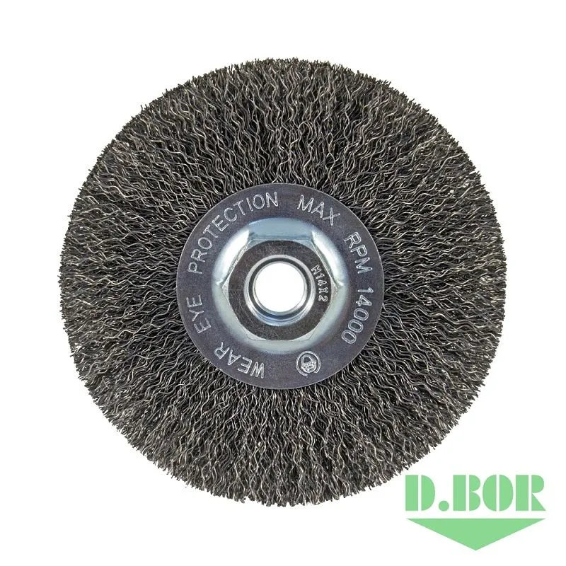 Щётка дисковая гофрированная для УШМ, METAL Standard, 100xМ14 - S0.30 - RPM 14000 D.BOR D20-MS-100-M14-030