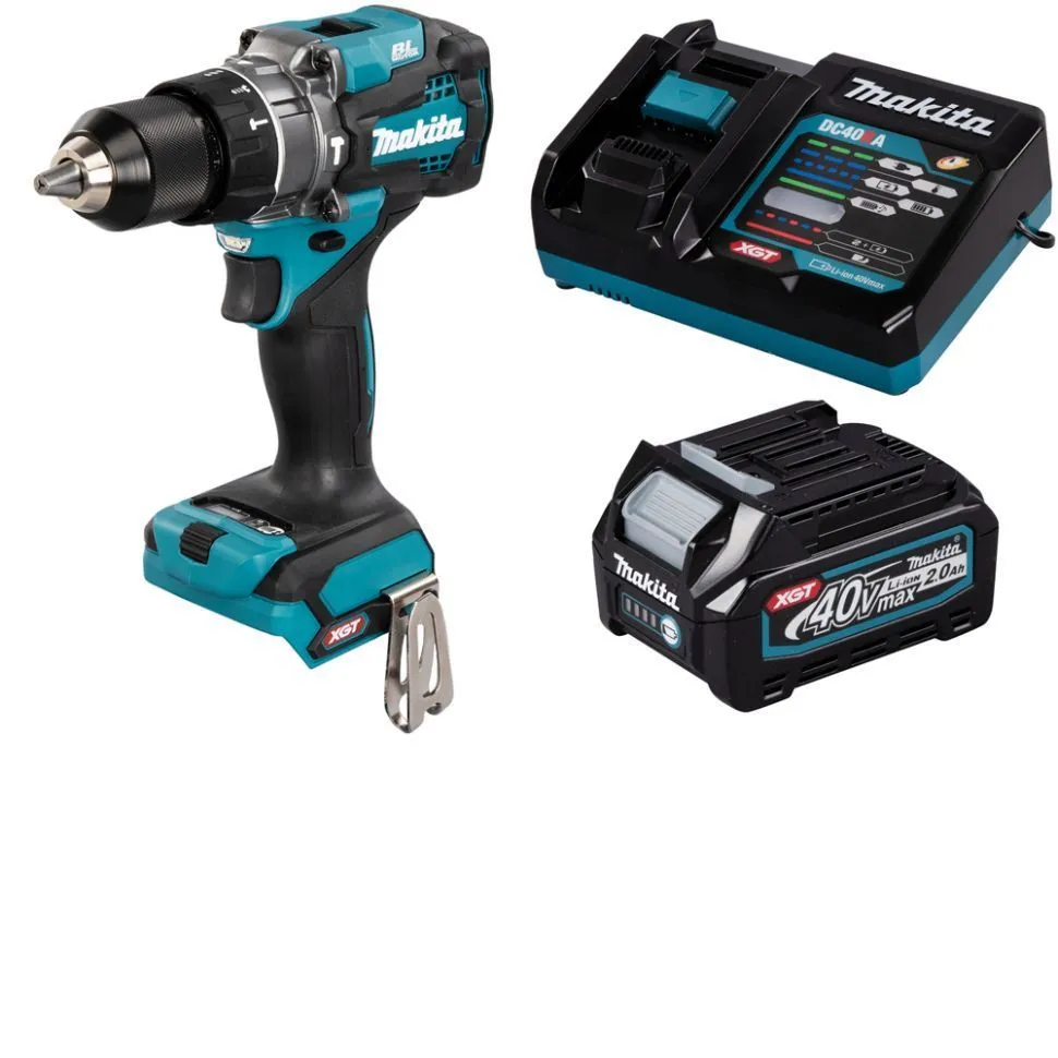 Ударная дрель-шуруповерт XGT Makita HP001GZ + BL4020 + DC40RA