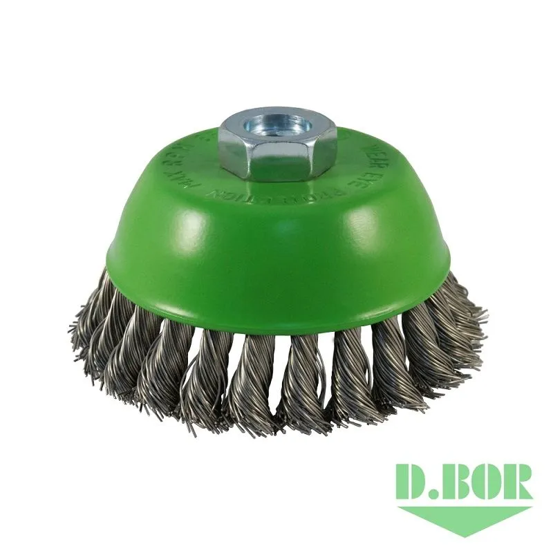 Щётка чашечная жгутовая для УШМ, INOX Standard, 65xМ14 - SS0.50 - RPM 12500 D.BOR D02-IS-065-M14-050