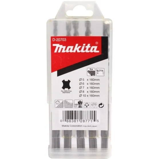 Набор буров Makita D-20703 sds-plus 5шт