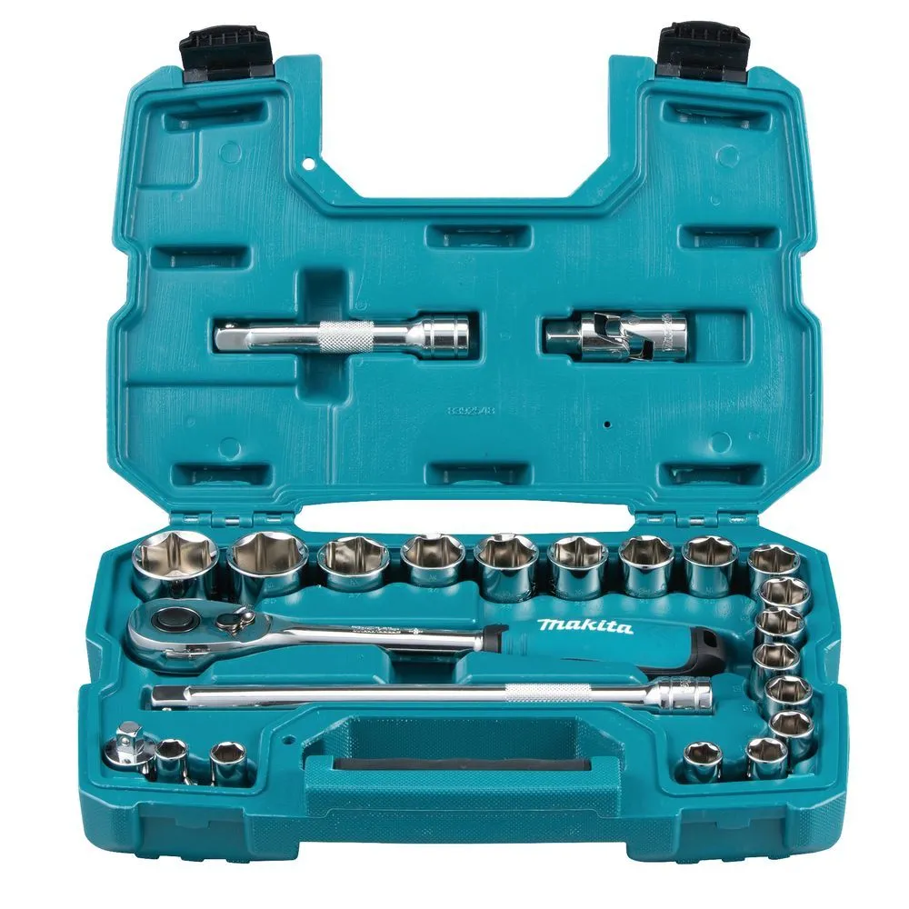 Набор ключей и головок 23 предмета 1/2 Makita B-65589