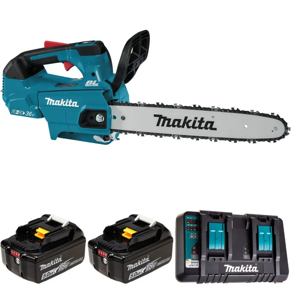 Аккумуляторная цепная пила Makita DUC356Z + батарея BL1850B 2шт + зарядка DC18RD