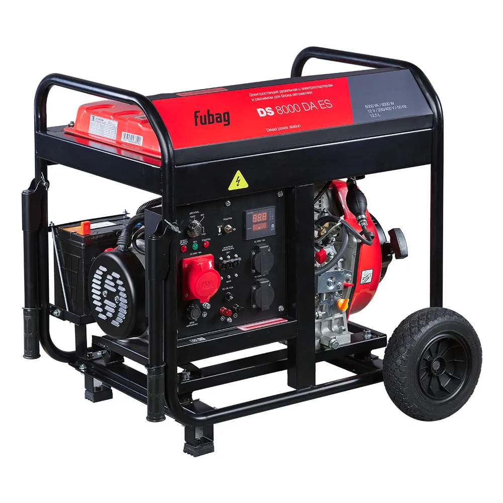 Дизельный генератор (трехфазный) с электростартером и коннектором автоматики FUBAG DS 8000 DA ES (646236)