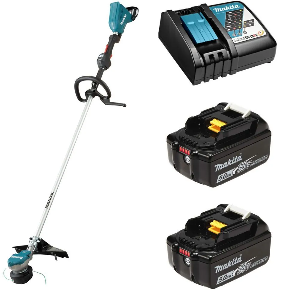 Аккумуляторный триммер Makita DUR368LZ + батарея BL1850B 2шт + зарядка DC18RC