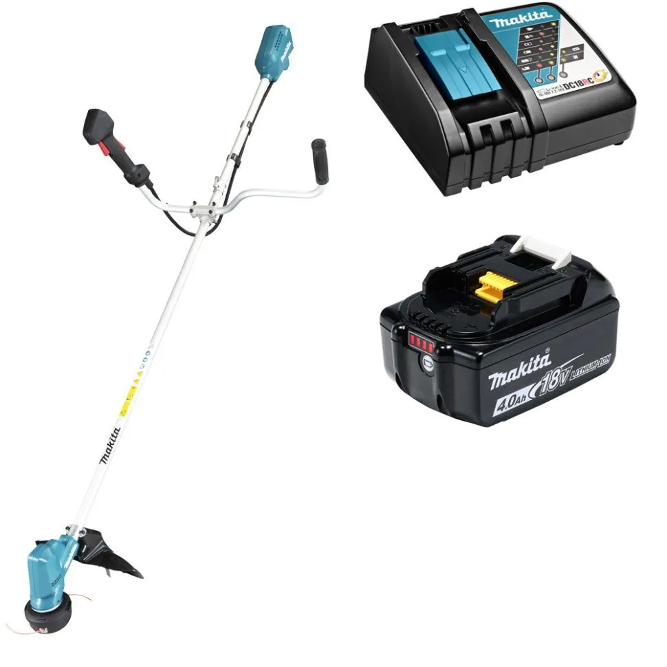 Аккумуляторный триммер Makita DUR190UZX3 + батарея BL1840B + зарядка DC18RC