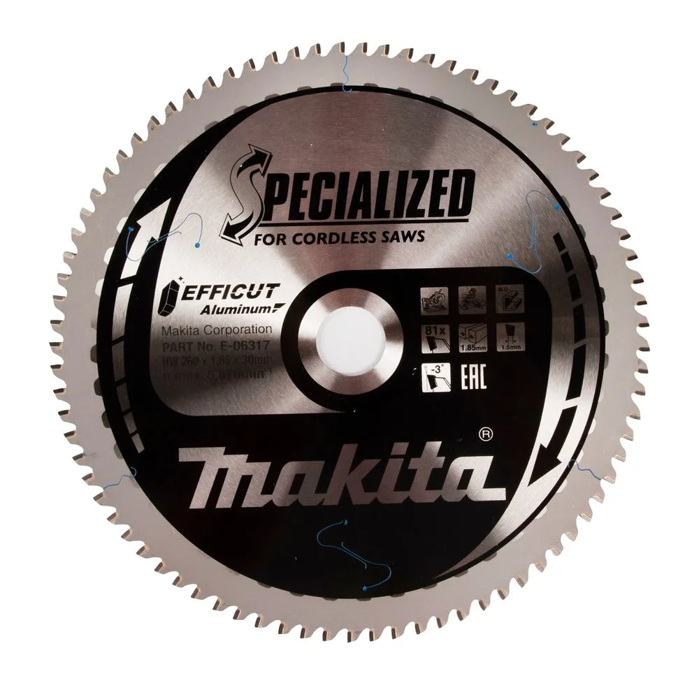 Пильный диск для дерева EFFICUT 260x30x81T Makita E-06317