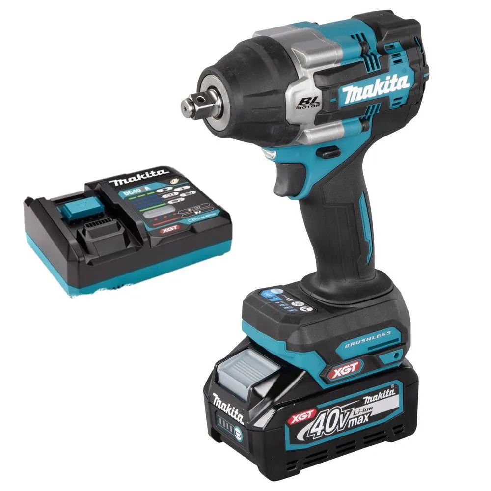Аккумуляторный ударный гайковерт XGT Makita TW007GZ + аккумулятор 2,5 Ач (BL4025) и быстрое зарядное устройство (DC40RA) в подарок