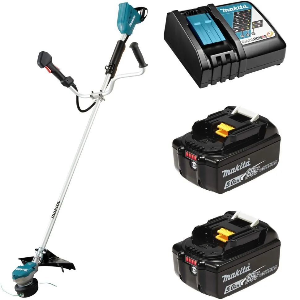 Аккумуляторный триммер Makita DUR368AZ + батарея BL1850B 2шт + зарядка DC18RC