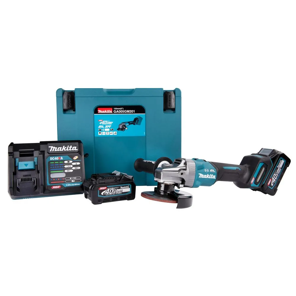 Аккумуляторная угловая шлифмашина XGT Makita GA005GM201