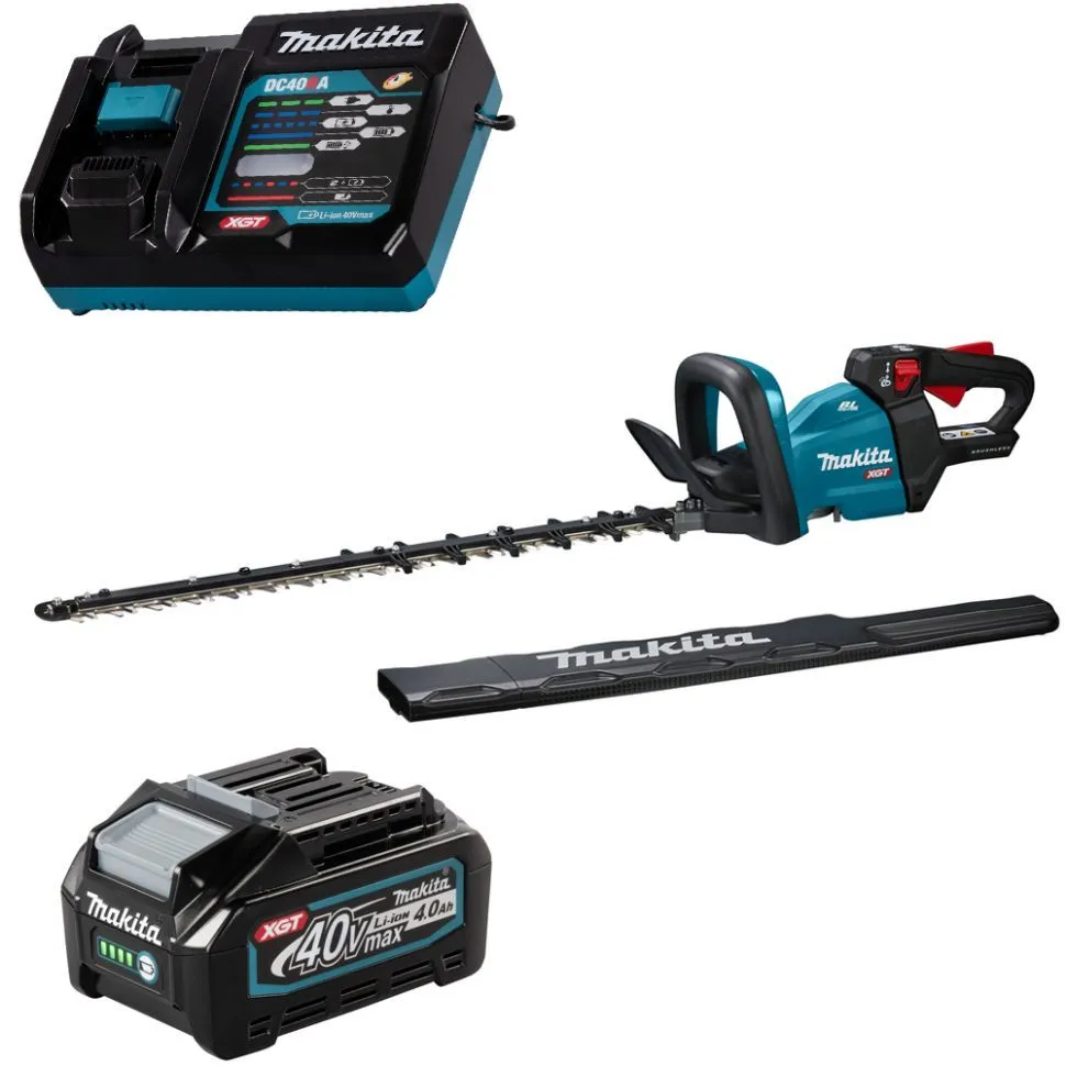 Аккумуляторный кусторез XGT Makita UH006GZ + батарея BL4040 1шт + зарядка DC40RA