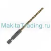 Сверло по металлу Макита HSS-TiN 3.2х100мм 1/4 (D-14934)