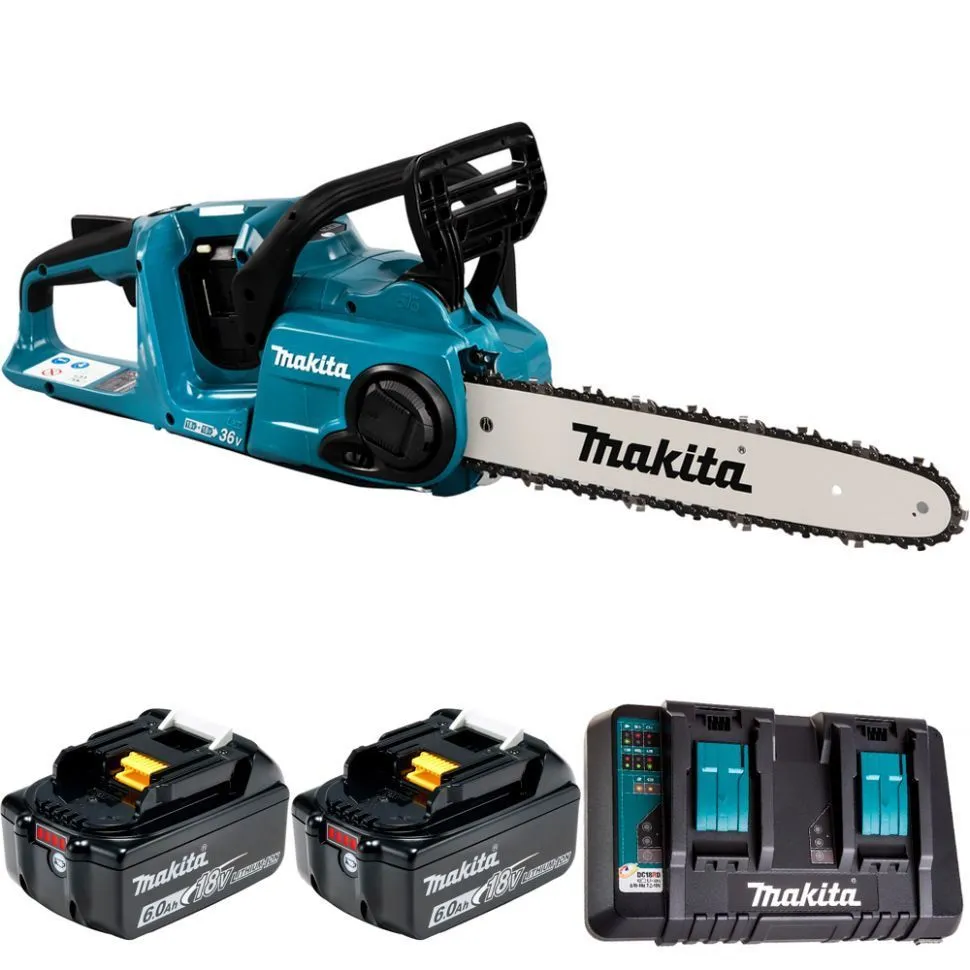 Аккумуляторная цепная пила Makita DUC353Z + батарея BL1860B 2шт + зарядка DC18RD