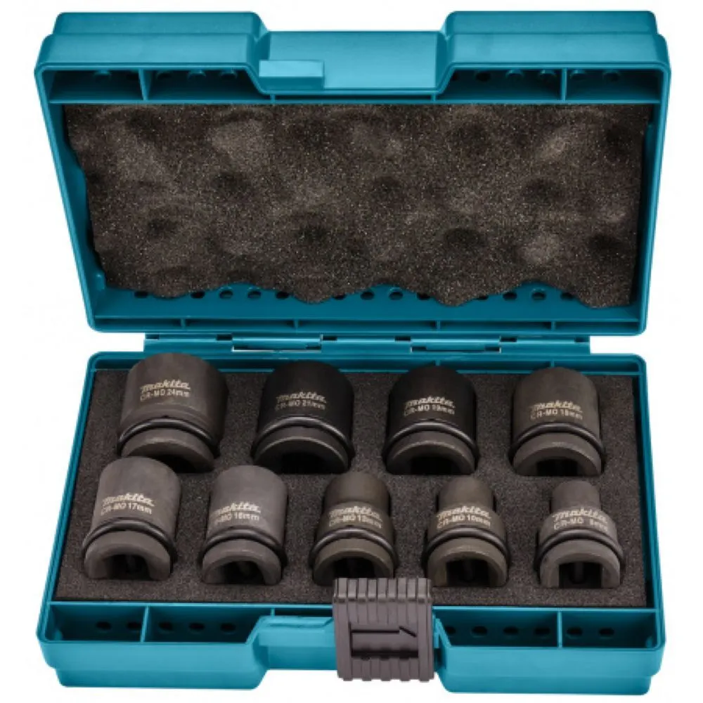Набор накидных головок Makita D-41517 для ударных гайковертов 9шт
