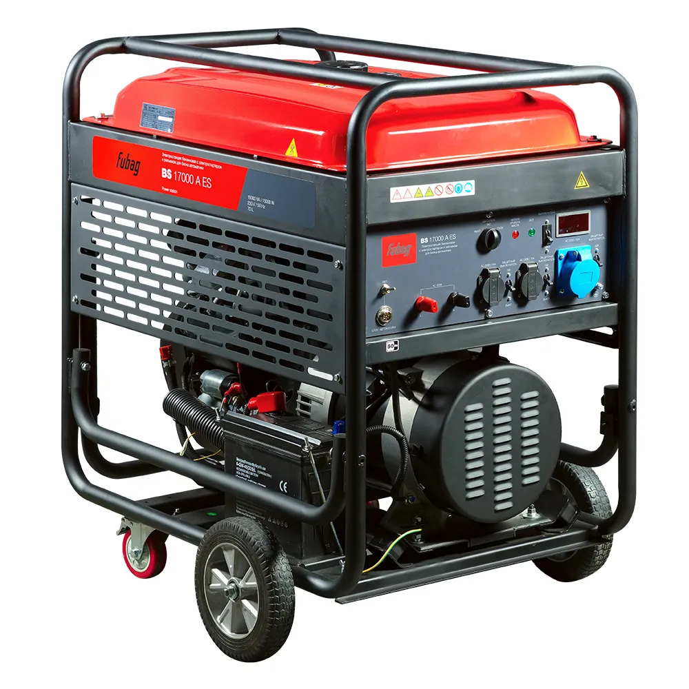 Бензиновый генератор с электростартером и коннектором автоматики FUBAG BS 17000 A ES (641057)