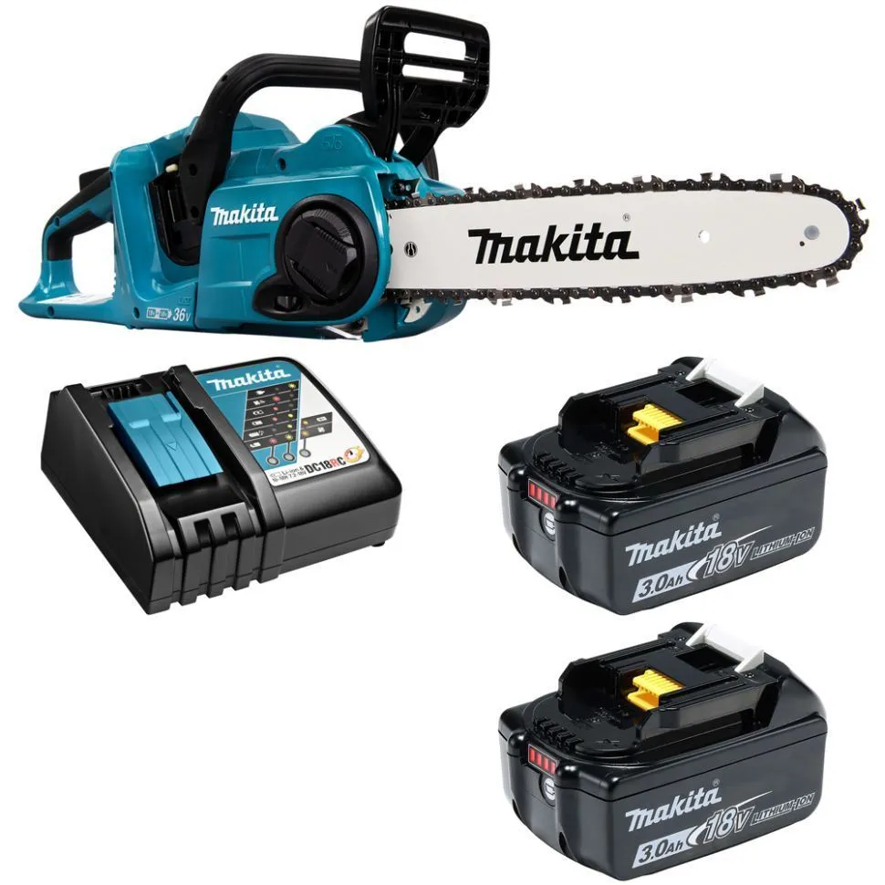 Аккумуляторная цепная пила Makita DUC303Z + батарея BL1830B 2шт + зарядка DC18RC