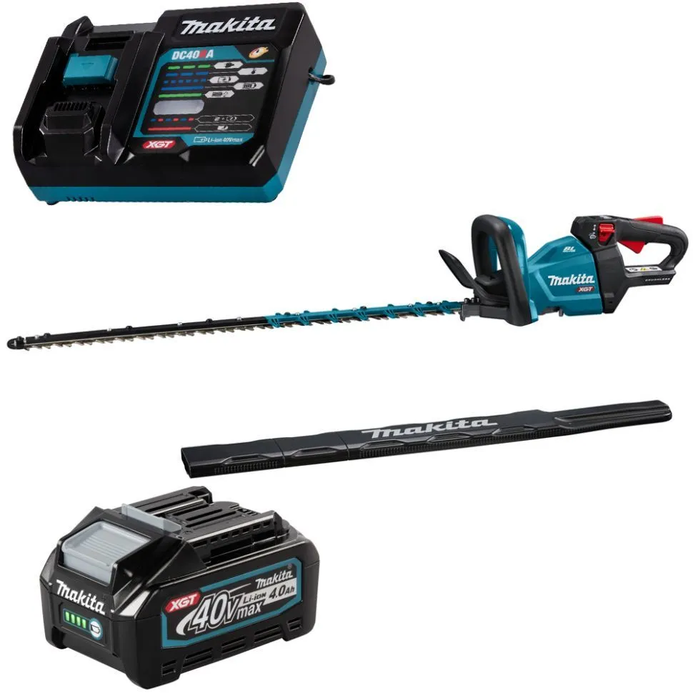 Аккумуляторный кусторез XGT Makita UH005GZ + батарея BL4040 1шт + зарядка DC40RA