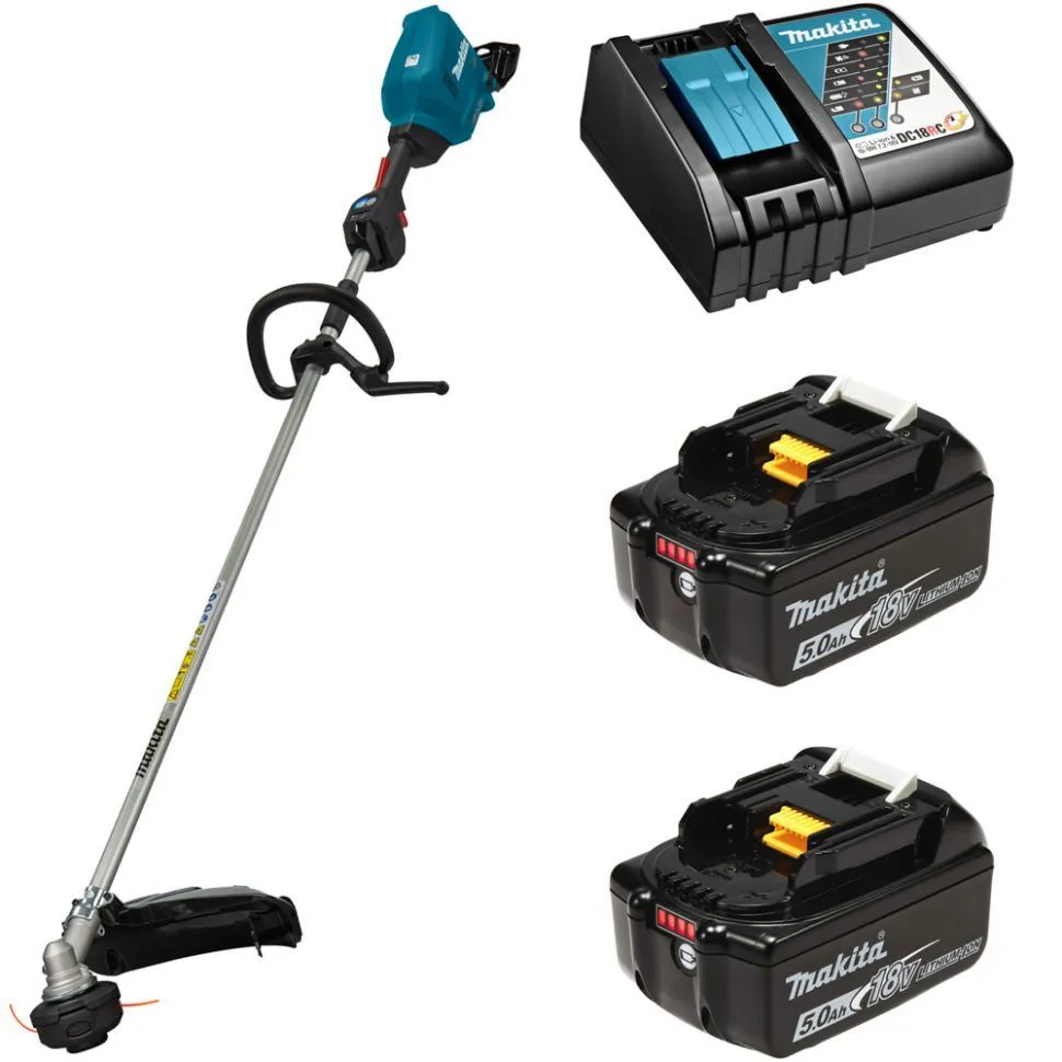 Аккумуляторный триммер Makita DUR369LZ + батарея BL1850B 2шт + зарядка DC18RC