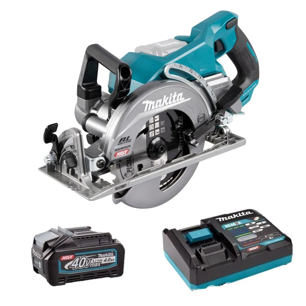 Аккумуляторная дисковая пила XGT Makita RS001GZ + аккумулятор 2,5 Ач (BL4025) и быстрое зарядное устройство (DC40RA) в подарок