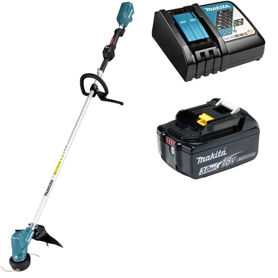 Аккумуляторный триммер Makita DUR190LZX3 + батарея BL1830B + зарядка DC18RC