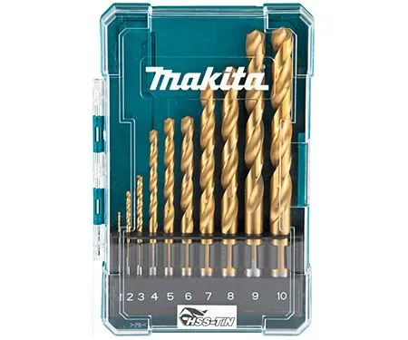 Набор сверл по металлу (10 шт.) HSS-TiN Economy Makita D-72849