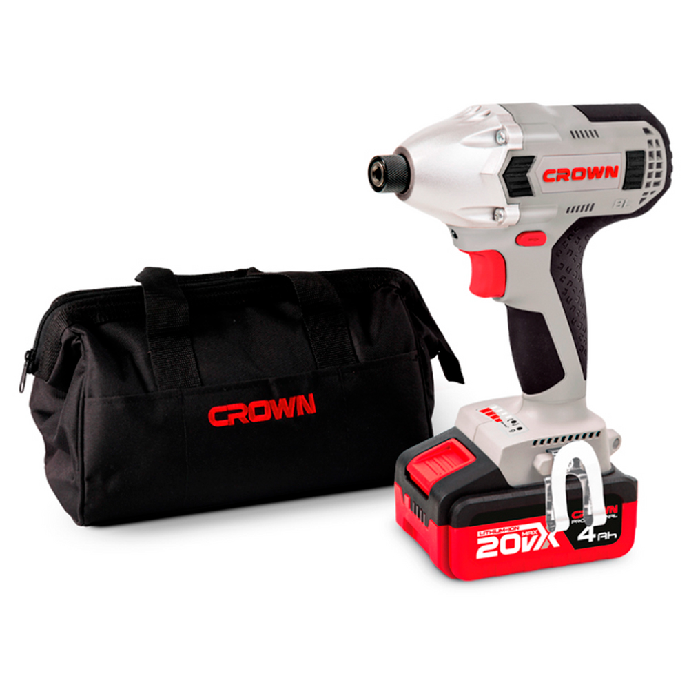 Аккумуляторный ударный винтоверт CROWN CT22021HX-4 TB