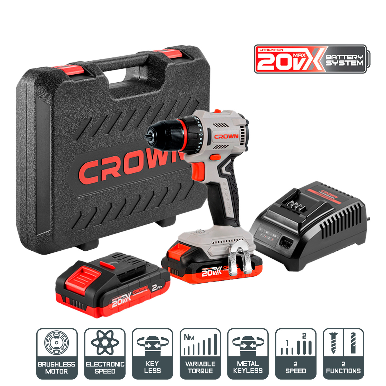 Аккумуляторная дрель-шуруповерт BL CROWN CT21131HMX-2 BMC