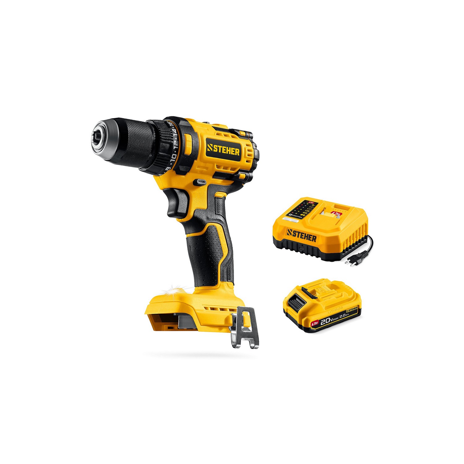 Аккумуляторная дрель-шуруповерт  STEHER CB-65-21