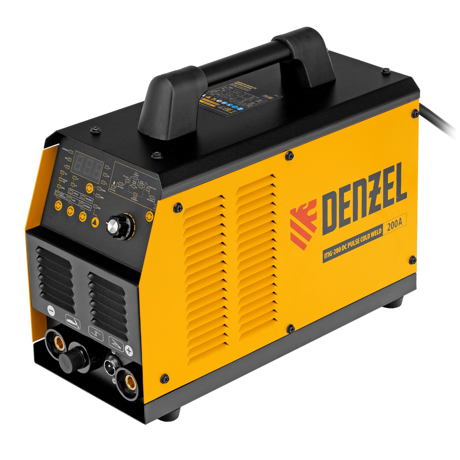 Аппарат инвертор. аргонодуговой сварки ITIG-200 DС Pulse Cold Weld Denzel 94329