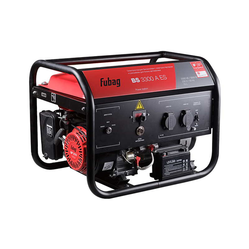 Бензиновый генератор с электростартером и коннектором автоматики FUBAG BS 3300 A ES (646469)