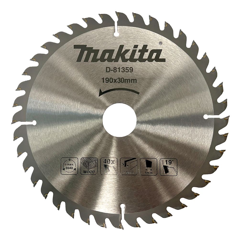 Пильный диск для дерева, 190х30x1.6/1x40T Makita D-81359