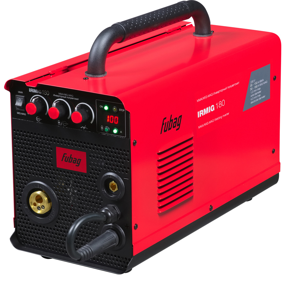 Полуавтомат сварочный инверторный FUBAG IRMIG 180 с горелкой FB 250 3 м в комплекте (41390)