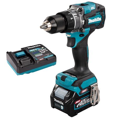 Ударная дрель-шуруповерт XGT Makita HP001GZ + аккумулятор 4 Ач (BL4040) и быстрое зарядное устройство (DC40RA) в подарок