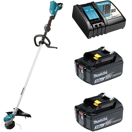 Аккумуляторный триммер Makita DUR368LZ + батарея BL1830B 2шт + зарядка DC18RC