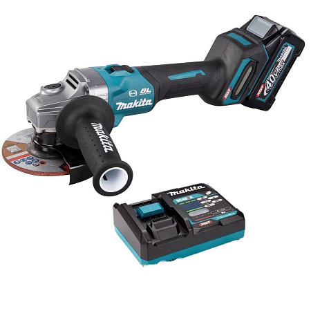 Аккумуляторная угловая шлифмашина Makita XGT GA005GZ + аккумулятор 2,5 Ач (BL4025) и быстрое зарядное устройство (DC40RA) в подарок