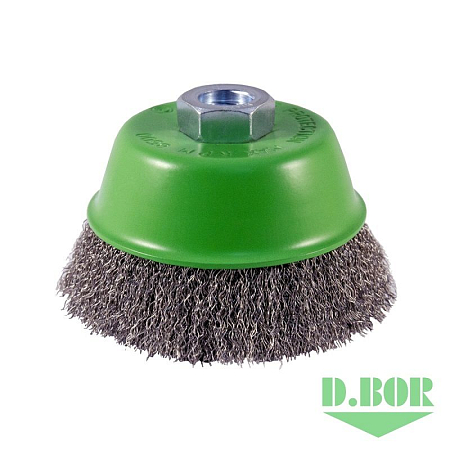 Щётка чашечная гофрированная для УШМ, INOX Standard, 60xМ14 - SS0.30 - RPM 12500 D.BOR D01-IS-060-M14-030