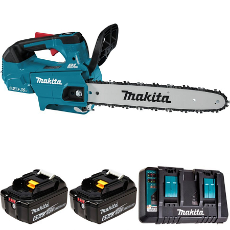 Аккумуляторная цепная пила Makita DUC356Z + батарея BL1850B 2шт + зарядка DC18RD