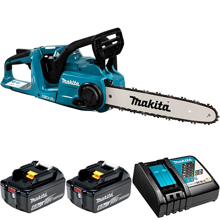 Аккумуляторная цепная пила Makita DUC353Z + батарея BL1860B 2шт + зарядка DC18RC