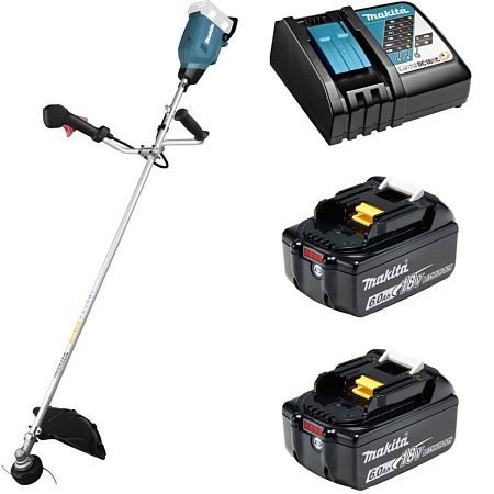 Аккумуляторный триммер Makita DUR369AZ + батарея BL1860B 2шт + зарядка DC18RC