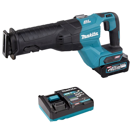 Аккумуляторная сабельная пила XGT Makita JR001GZ + аккумулятор 2,5 Ач (BL4025) и быстрое зарядное устройство (DC40RA) в подарок