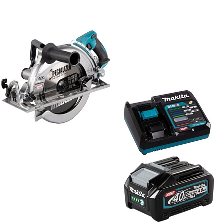 Аккумуляторная дисковая пила XGT Makita RS002GZ + аккумулятор 4 Ач (BL4040) и быстрое зарядное устройство (DC40RA) в подарок